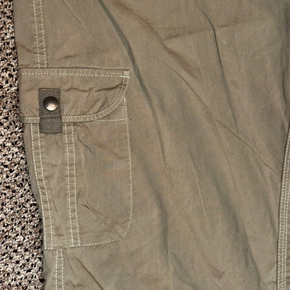 Kuhl Womens 16 Reg Cargo Pants Tan Khaki Roll Up Convertible Hiking Outdoor